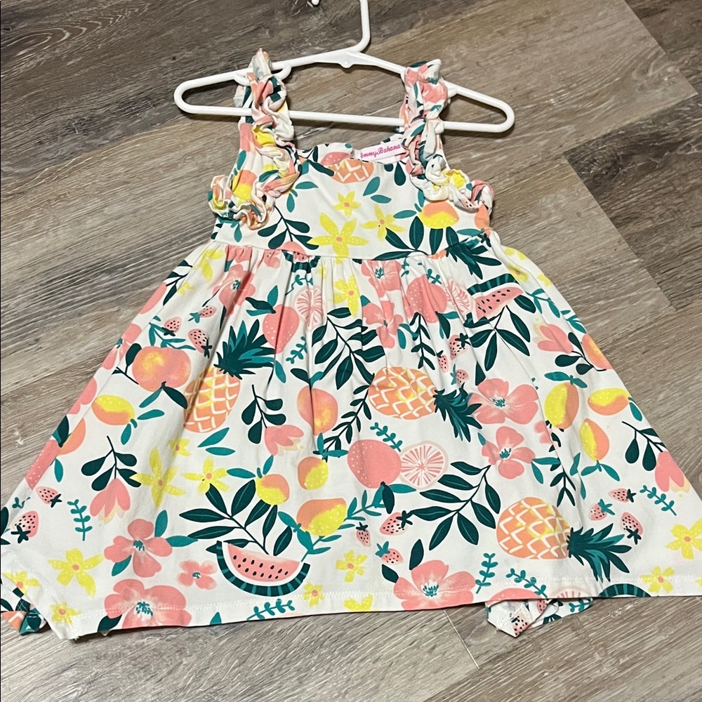 Tommy Bahama Pink and Green Floral Dress